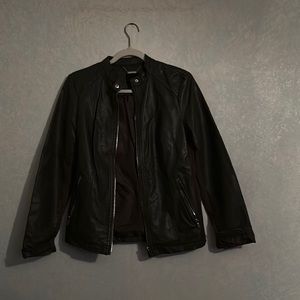 Grey, leather jacket, a.n.a, small.